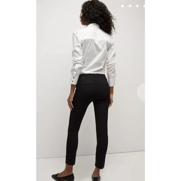 Veronica Beard crop crepe skinny pants black size 0 - Picture 4 of 12